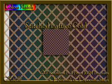 Stitched Lattice Gold Seamless Texture Set