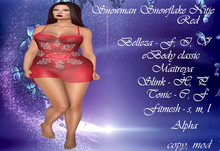 Snowman Snowflake Nitie - Red