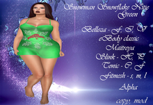Snowman Snowflake Nitie - Green