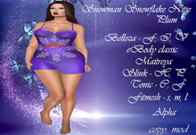 Snowman Snowflake Nitie - Plum