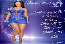 Snowman Snowflake Nitie - Blue