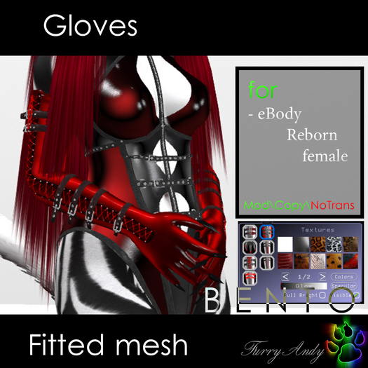DEMO - Furry Andy - Gloves bento for eBody Reborn