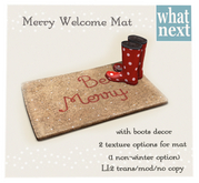 {what next} Merry Welcome Mat & Wellies  (boxed )