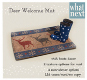 {what next} Deer Welcome Mat & Wellies (boxed )