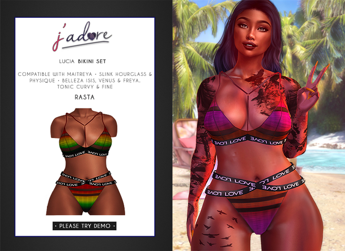 [J'Adore] Lucia Bikini Set - Rasta