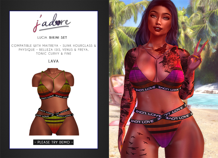 [J'Adore] Lucia Bikini Set - Lava