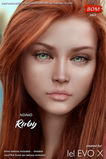 ND/MD RUBY  BOM head skin 4 - light - ADD