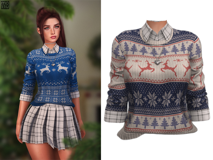 Mossu - Charlie Sweater - Festive Multicolor