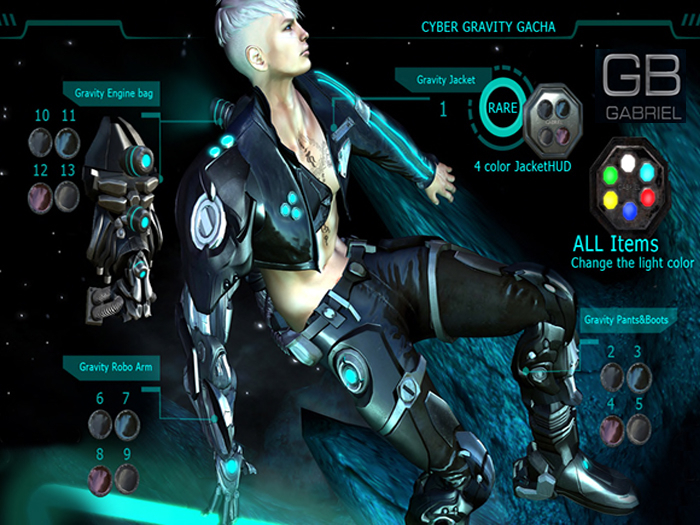 9.::GB:: Gravity Robo Arm (Geralt) Silver