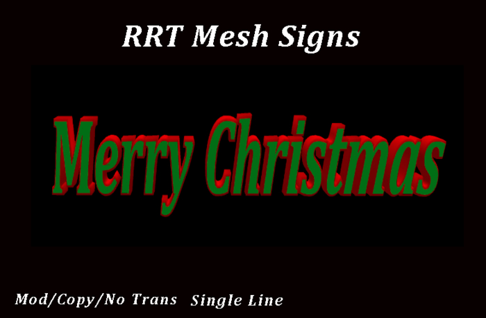RRT: Merry Christmas (single,green,red)