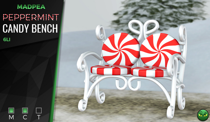MadPea Peppermint Candy Bench 