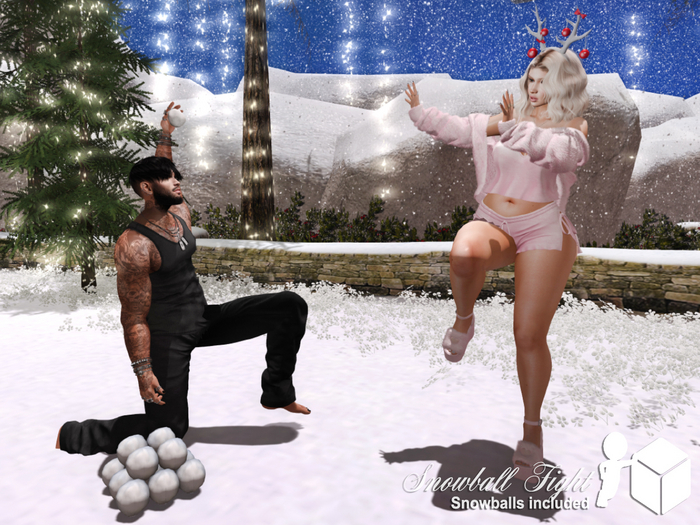 Prop'ed up!  Snowball fight