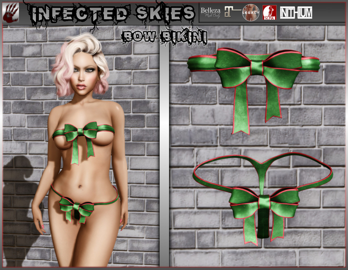 *IS* Bow Bikini Green  