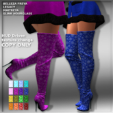 *DCDF* : Heather  XS Snow ladies Mesh Thigh High Boots