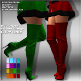 *DCDF* : Heather  XS Ladies Mesh Thigh High Boots