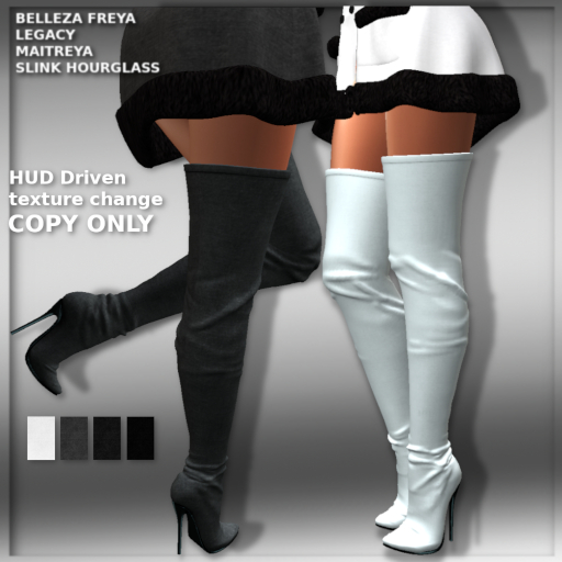 *DCDF* : Heather  GS Ladies Mesh thigh High Boots