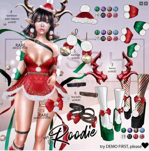 02. ERSCH - Roodie {Legacy} garters RARE