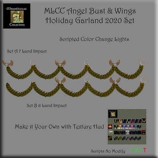 MLCC Angel Bust & Wings Holiday Garland 2020 Set Box