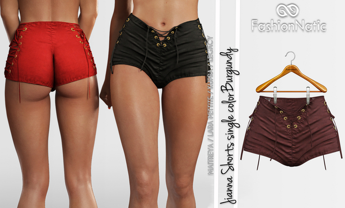 Jianna Shorts Burgundy - Maitreya Lara, Lara Petite, Kupra Original, Legacy - FashionNatic