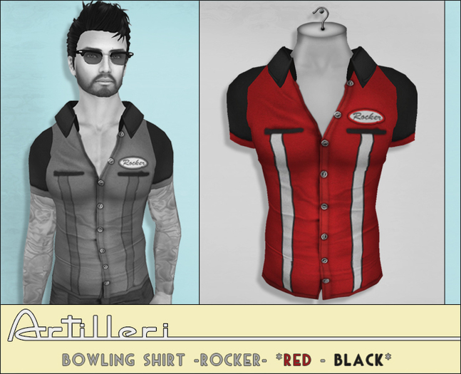 /artilleri/ Bowling shirts *Rocker Red/Black*