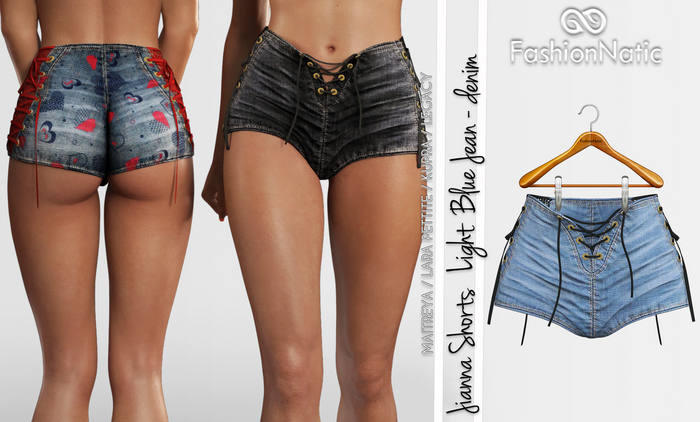 Jianna Shorts Light Blue Jeans - Denim - Maitreya Lara, Lara Petite, Kupra Original, Legacy - FashionNatic