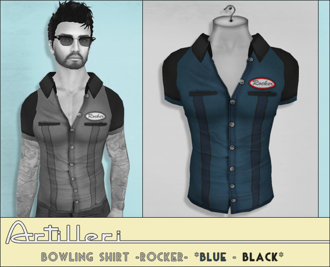 /artilleri/ Bowling shirts *Rocker Blue/Black*