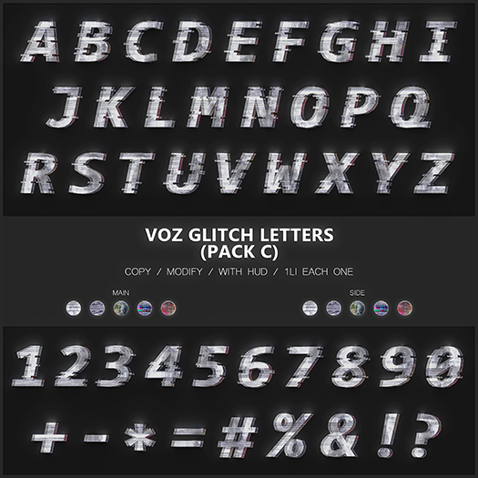 [VOZ] Glitch Letters (Pack C)