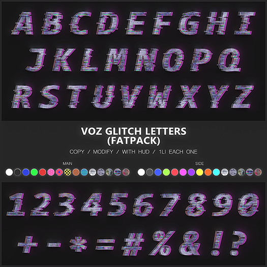 [VOZ] Glitch Letters (Fatpack)