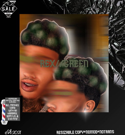 {DUALZZ}REX HAIR// GREEN
