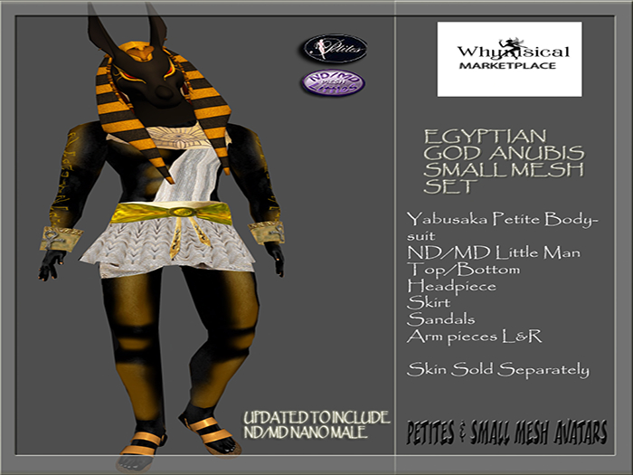 God Anubis Small Mesh Avatars Set UPDATED