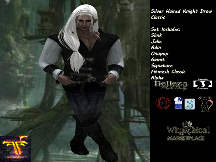 Silver Haired Knight Drow Classic Set