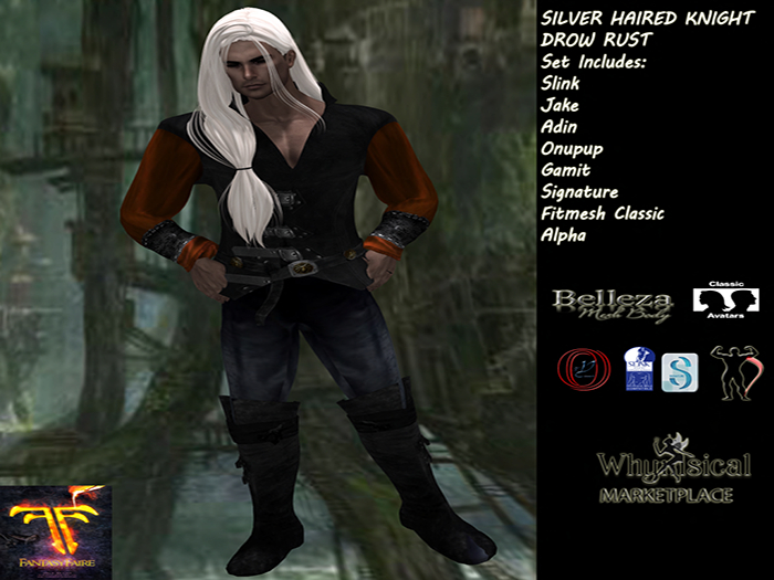 Silver Haired Knight Drow Rust Set
