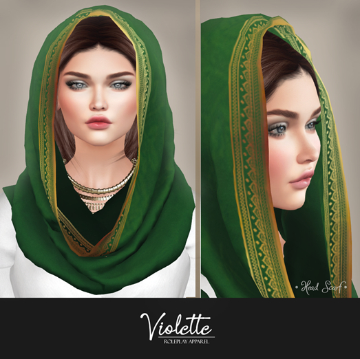 VIOLETTE - Head Scarf Green