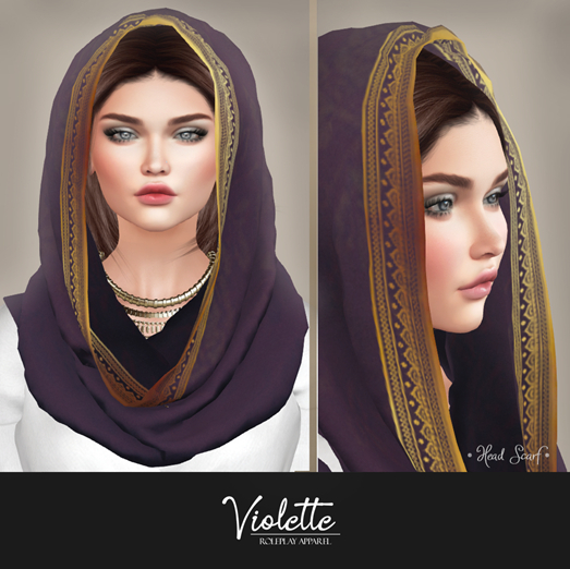 VIOLETTE - Head Scarf Purple