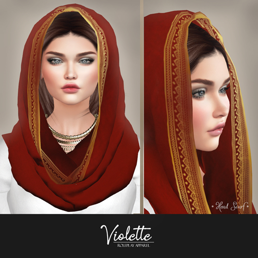 VIOLETTE - Head Scarf Red