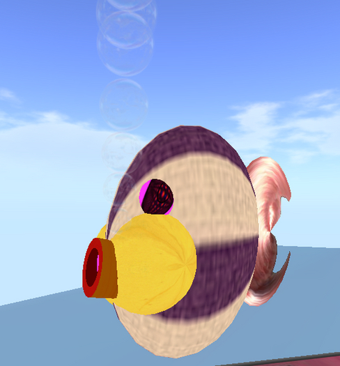 Handmade Cartoon Chubby Cheeks Fish Yellow