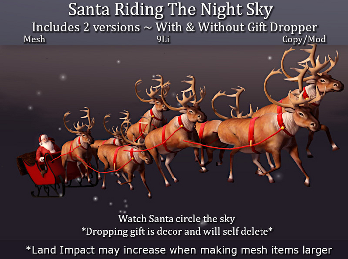 LOVE - SANTA RIDING THE NIGHT SKY 