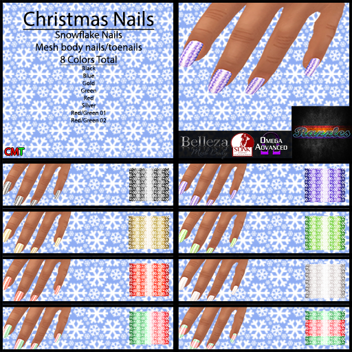 Razzles-Christmas Nails-Snowflakes(Boxed)