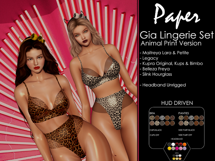Paper. - Gia Lingerie Set // Animal Print Version