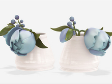 Dahlia - Clarina - Peonies Bud Vase - Blue 