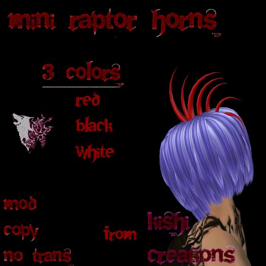 Kishi Creations- Mini Raptor Horns