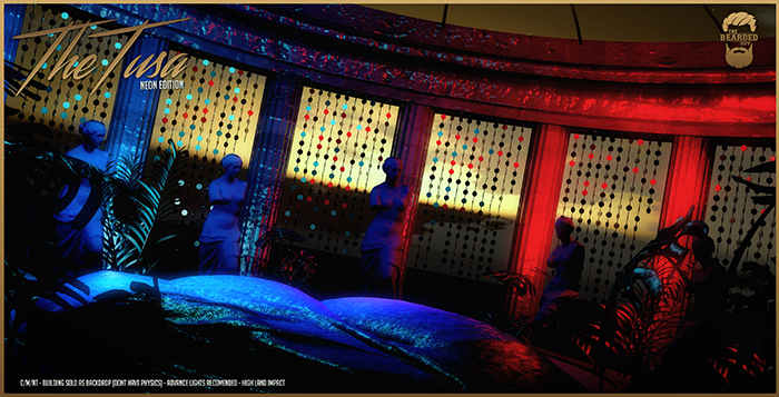 Tusa Neon Edition Backdrop - The Bearded Guy