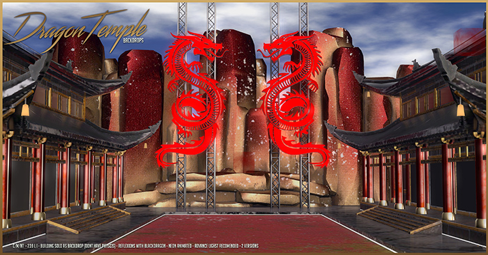 Dragon Temple V1 Backdrop - The Bearded Guy