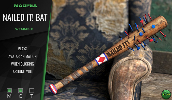 MadPea Nailed It! Bat