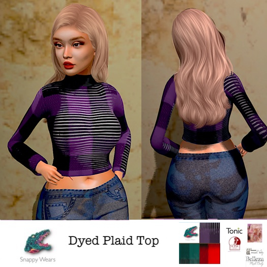 Snappy \\ Plaid Dye - Long Sleeved Sweater