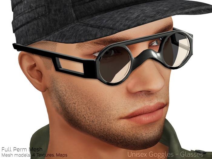 Full Perm Mesh Futuristic Goggles - Glasses (unisex - non-rigged)