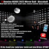 70's - 80's Club Mirror Disco Ball - Real effect - Ambient Lights mirrors projection - Dance Server Discoball Club Ball