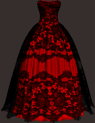 SKBW Gothic Ball Gown - Red