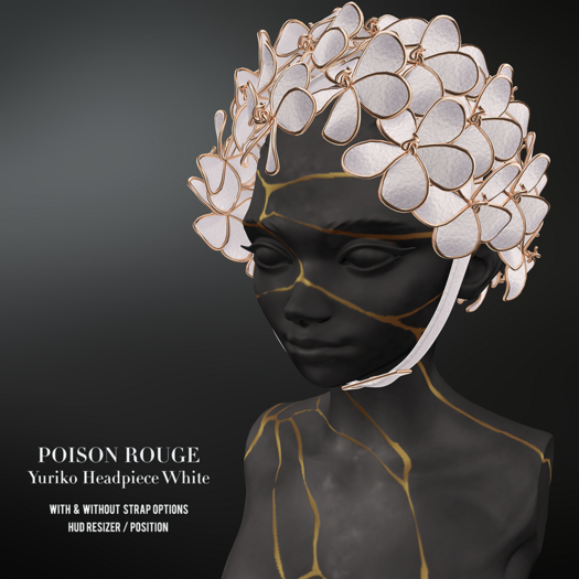 POISON ROUGE Yuriko Headpiece (White)