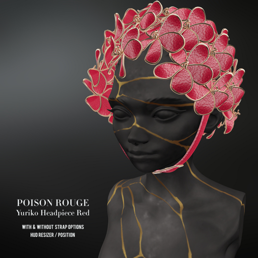 POISON ROUGE Yuriko Headpiece (Red)
